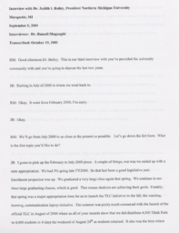 Judi Bailey Oral History Interview Transcript, 2001