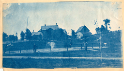 Fountain and workers, Sault Sainte Marie, Michigan