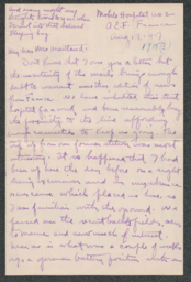 Kellogg Speed to Fanny Maitland, 1917-08-17