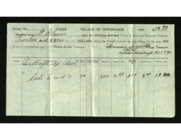 G. Glaser Tax Receipt, 1930-08-20