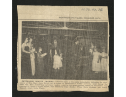 Ontonagon Winter Carnival Newspaper Clipping