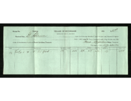 G. Glaser Tax Receipt, 1921-08-22