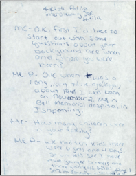 Joe Potila Oral History Transcript, undated