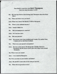 Jack Thompson Oral History Transcript, 1997