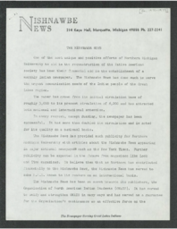 The Nishnawbe News Press Release, Undated