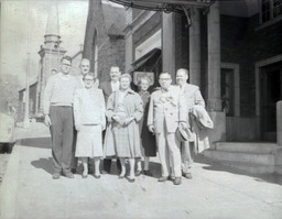 Unknown--Group Downtown: Photo of Group Standing on Front Street