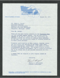 Thomas F. Schweigert to James L. Carter, 1971-08-10