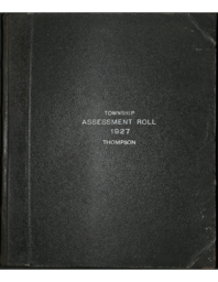 Thompson Township Assessment Roll, 1927