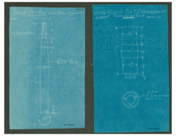 Two Small Plans for Parts of Dash Pot Rod and Drag Crank Pin #3 Compressor