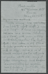 Kellogg Speed to Fanny Maitland, 1918-05-10