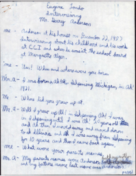 Jerry Anderson Oral History Transcript, 1987