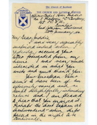 Hugh M. Fraser to Georgia "Juddie" Rhoades, 1940-01-25