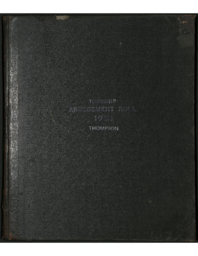 Thompson Township Assessment Roll, 1921