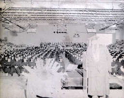 Commencement 1960: View of Crowd and Graduates from Behind Speaker