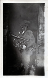 Young Tom Ross with Baritone Horn