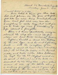 Georgia Rhoades to Mother and All, 1939-06-06