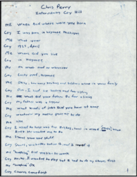 Coy Hill Oral History Transcript, undated