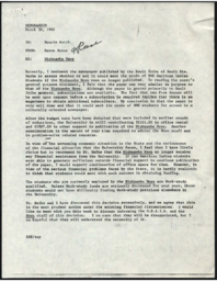 Karen Reese to Nancie Hatch, 1982-03-30