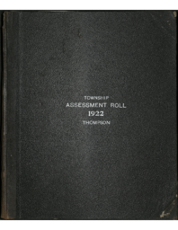 Thompson Township Assessment Roll, 1922