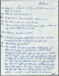 Violet Yenore Oral History Transcript, 1987