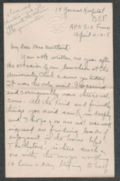 Kellogg Speed to Fanny Maitland, 1918-04-04