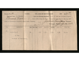 G. Gloser Tax Receipt, 1927-07-16