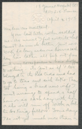 Kellogg Speed to Fanny Maitland, 1918-04-09