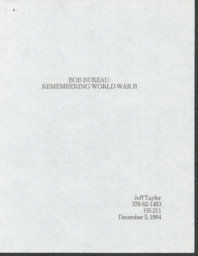 Bob Bureau Essay by Jeff Taylor, 1994