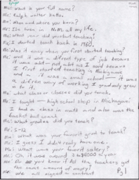 Ralph Keto Oral History Transcript, undated