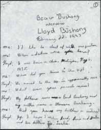 Lloyd Bushong Oral History Transcript, 1993