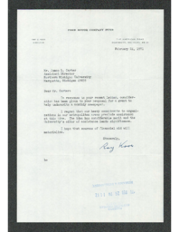 Ray Kooi to James L. Carter, 1971-02-24