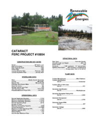 Cataract FERC Project #10854