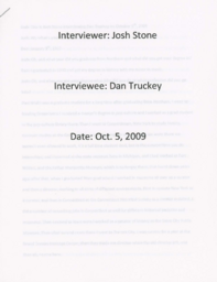 Dan Truckey Oral History Interview Transcript