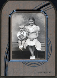 Portrait of Two Children in Studio