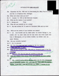 Mike Prusi Oral History Transcript, 1993