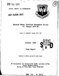 Medical Waste Technical Assistance Survey, K.I. Sawyer Air Force Base