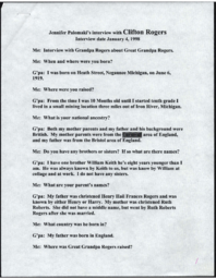 Clifton Rogers Oral History Transcript, 1998