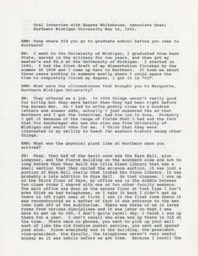 Eugene Whitehouse Oral History Interview Transcript, 1981-05-18 (Tape 1 of 3)