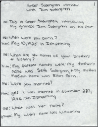 Jim Sodergren Oral History Transcript, undated