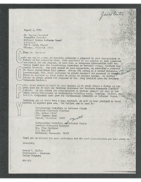 Robert R. Bailey to Eugene Crawford, 1974-08-06