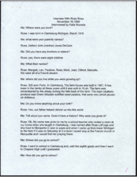 Rose Rosa Oral History Transcript, 1998