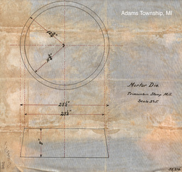 Trimountain Stamp Mill Mortar Die Drawing