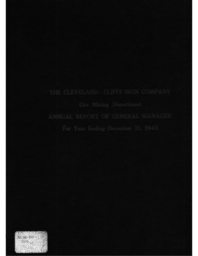 Cleveland-Cliffs Iron Company Mining Department Annual Report, 1945 (Part 1)