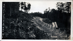 Victoria Pipeline Concrete Saddles Looking East from Station 18