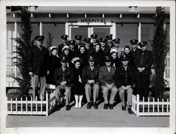 Nurses and Medical Corps Soldiers Outside of Hospital