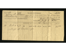 G. Glosier Tax Receipt, 1925-07-09