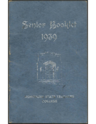 1939 Senior Booklet yearbook