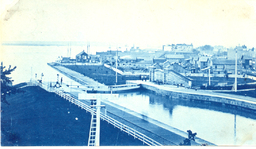 Lower River waterfront from locks