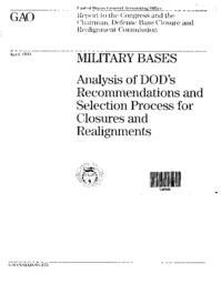 Analysis of DOD's Recommendations and Selection Process for Closures and Realignments