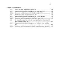 Chapter 6 Lake Superior Areas of Contamination Final